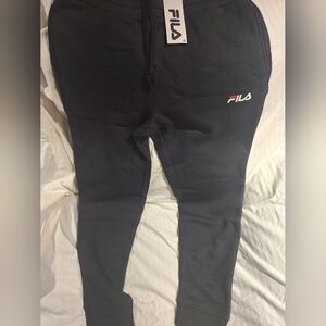Fila Charcoal Joggers with Logo